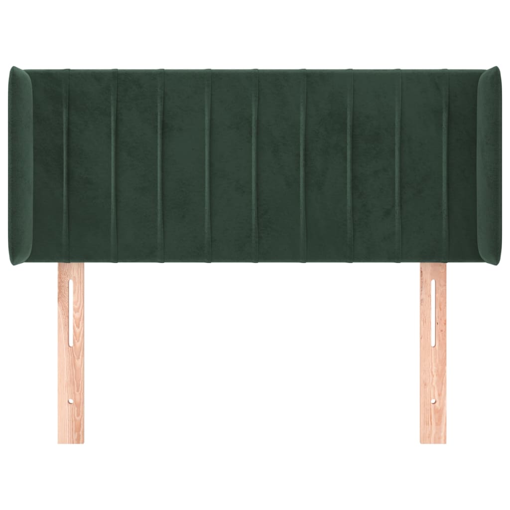 Hoofdbord met randen 103x16x78/88 cm fluweel donkergroen is nu te koop bij PeponiXL, paradijselijk wonen!