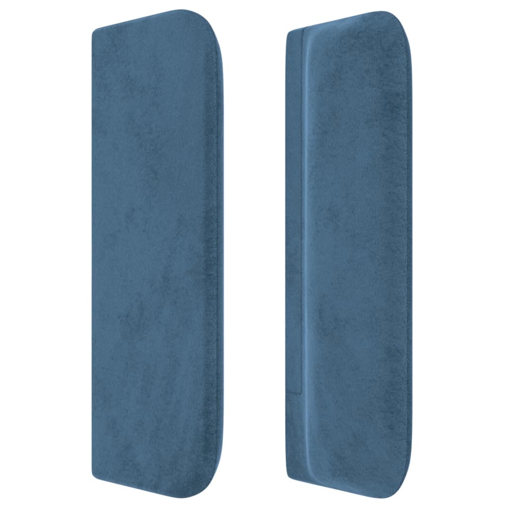 Hoofdbord met randen 147x16x78/88 cm fluweel donkerblauw is nu te koop bij PeponiXL, paradijselijk wonen!