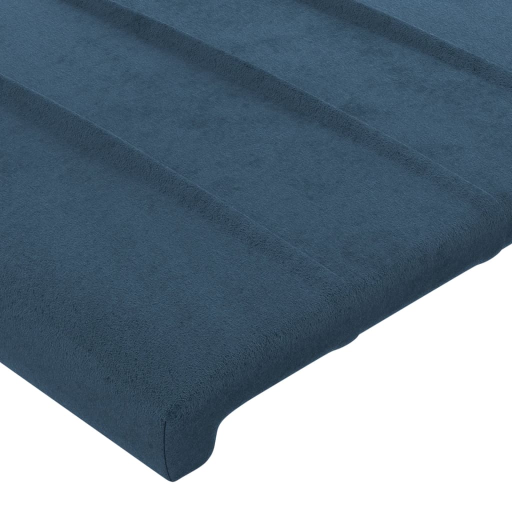 Hoofdbord met randen 147x16x78/88 cm fluweel donkerblauw is nu te koop bij PeponiXL, paradijselijk wonen!