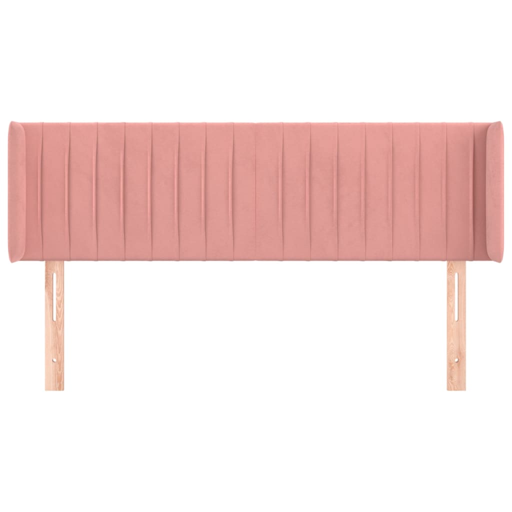 Hoofdbord met randen 147x16x78/88 cm fluweel roze is nu te koop bij PeponiXL, paradijselijk wonen!