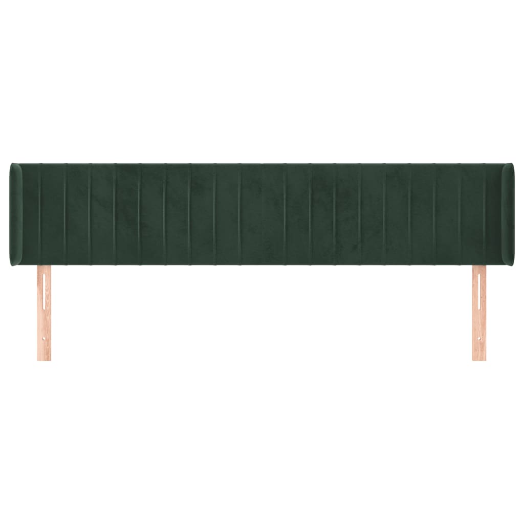 Hoofdbord met randen 183x16x78/88 cm fluweel donkergroen is nu te koop bij PeponiXL, paradijselijk wonen!