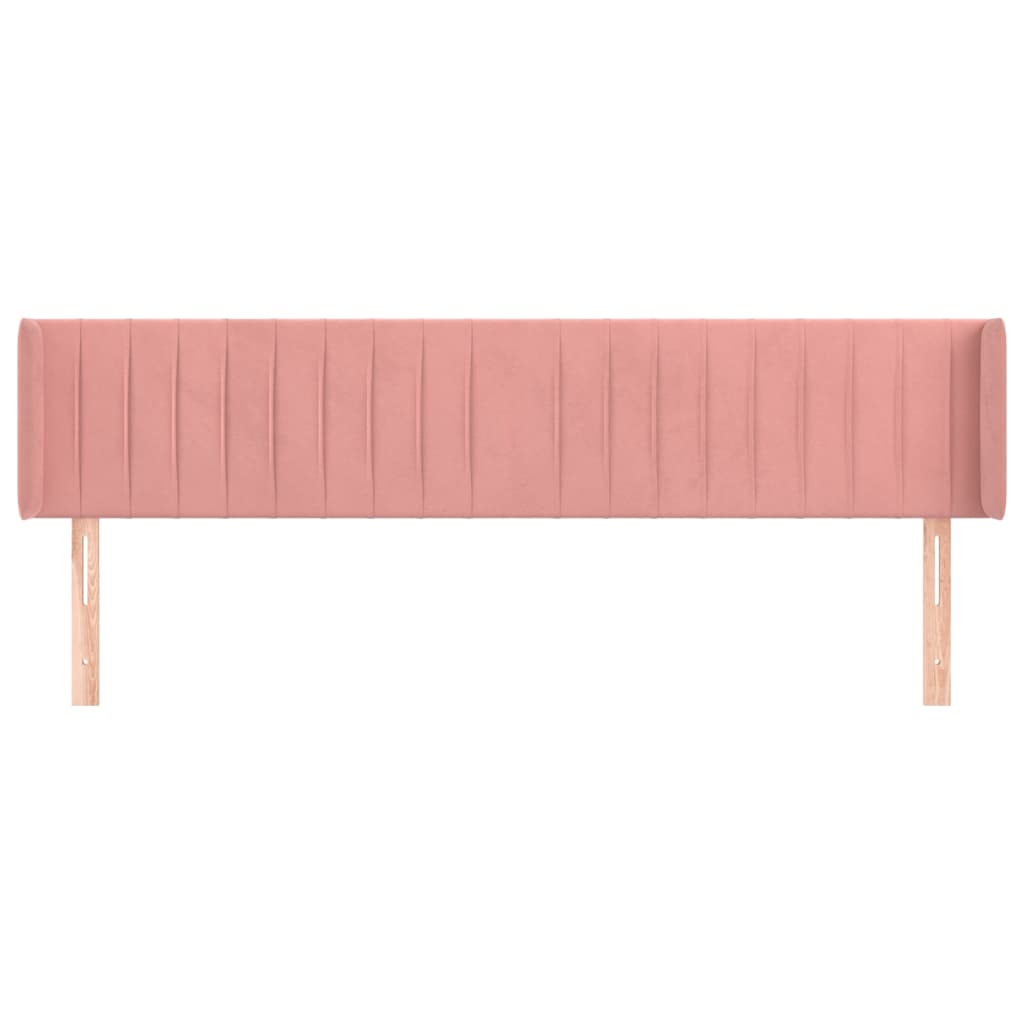 Hoofdbord met randen 183x16x78/88 cm fluweel roze is nu te koop bij PeponiXL, paradijselijk wonen!