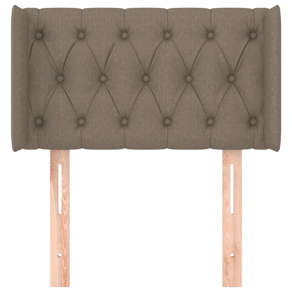 Hoofdbord met randen 83x16x78/88 cm stof taupe is nu te koop bij PeponiXL, paradijselijk wonen!