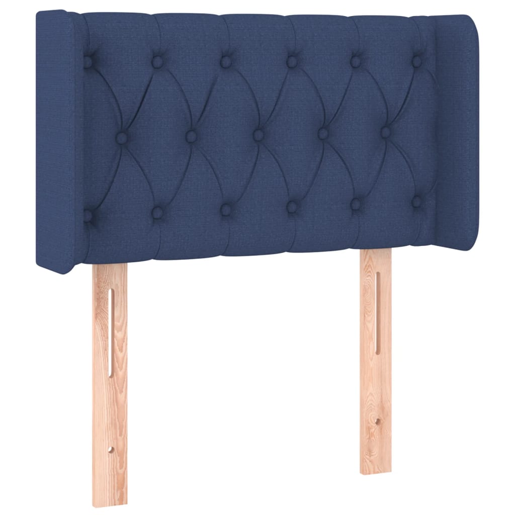 Hoofdbord met randen 83x16x78/88 cm stof blauw is nu te koop bij PeponiXL, paradijselijk wonen!