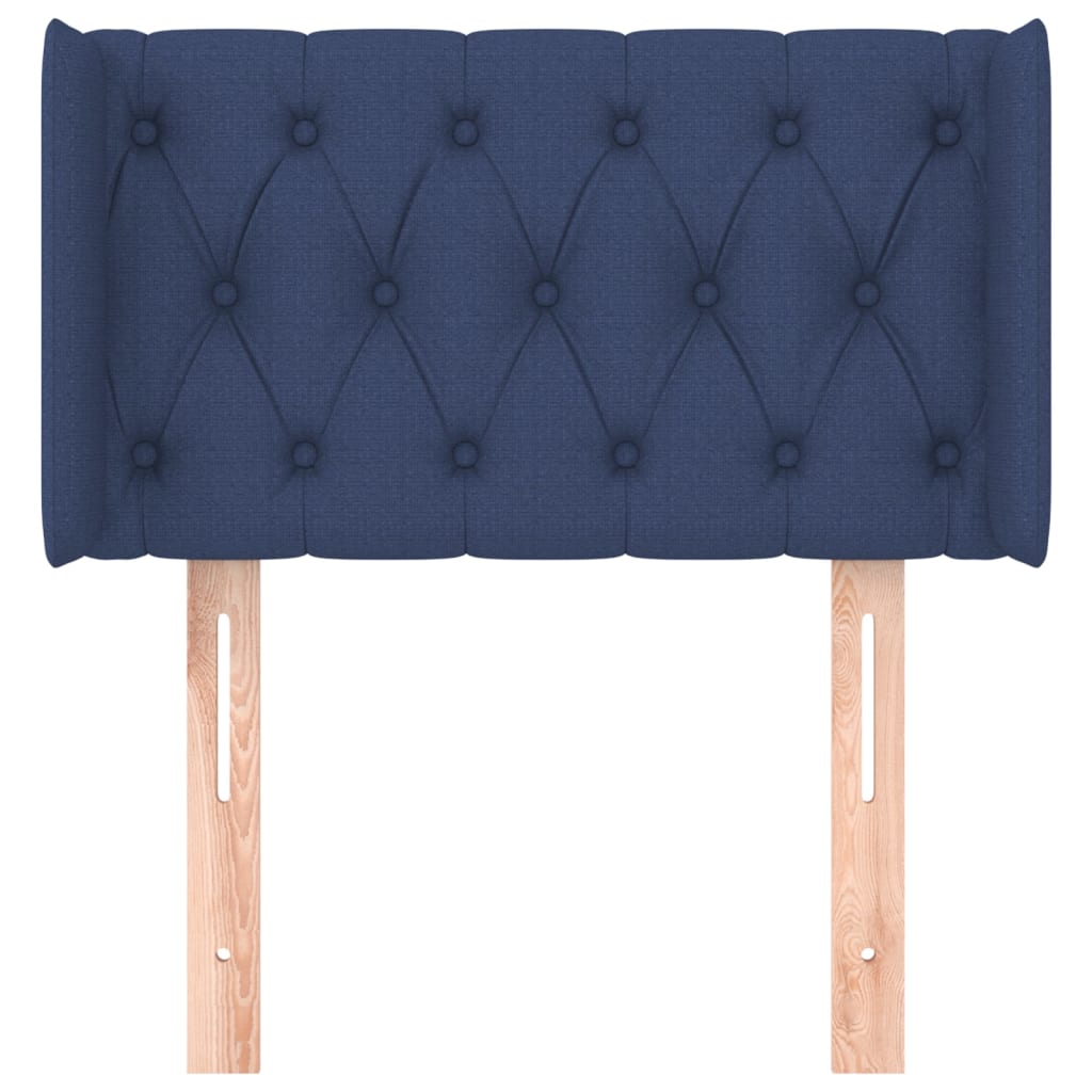 Hoofdbord met randen 83x16x78/88 cm stof blauw is nu te koop bij PeponiXL, paradijselijk wonen!