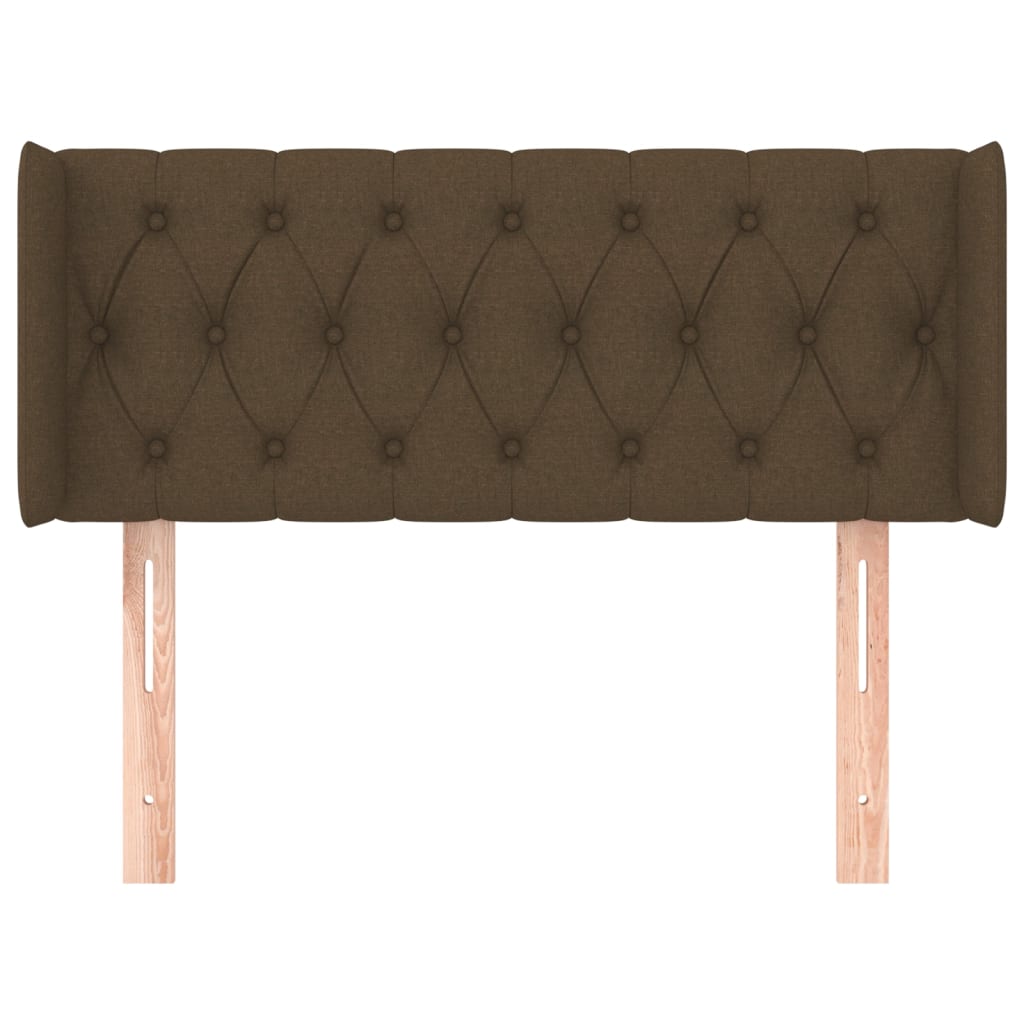 Hoofdbord met randen 103x16x78/88 cm stof donkerbruin is nu te koop bij PeponiXL, paradijselijk wonen!