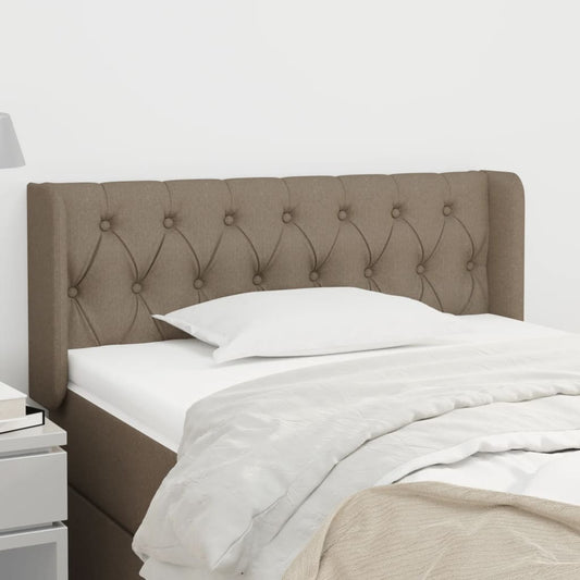 Hoofdbord met randen 103x16x78/88 cm stof taupe is nu te koop bij PeponiXL, paradijselijk wonen!