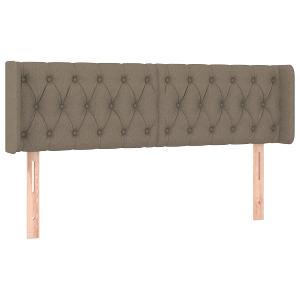 Hoofdbord met randen 147x16x78/88 cm stof taupe is nu te koop bij PeponiXL, paradijselijk wonen!