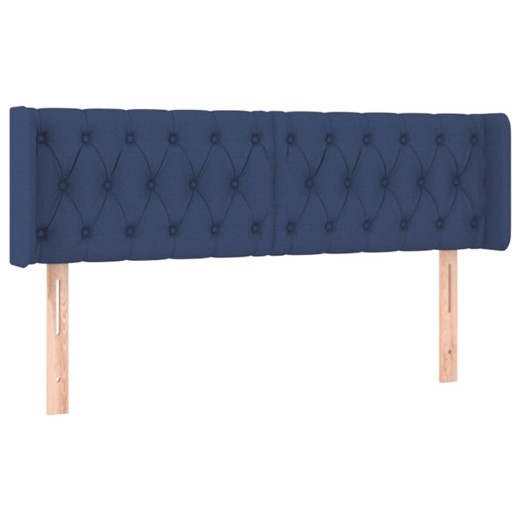 Hoofdbord met randen 163x16x78/88 cm stof blauw is nu te koop bij PeponiXL, paradijselijk wonen!