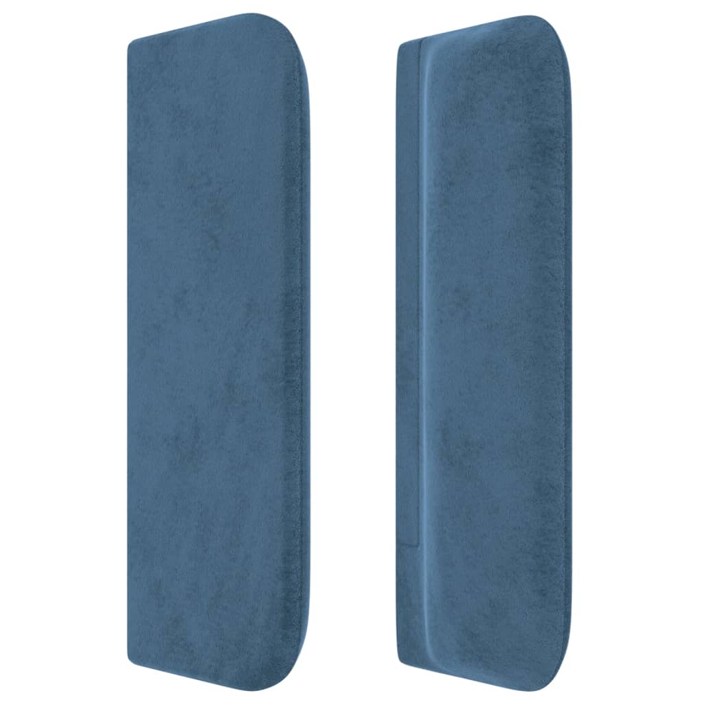 Hoofdbord met randen 103x16x78/88 cm fluweel donkerblauw is nu te koop bij PeponiXL, paradijselijk wonen!