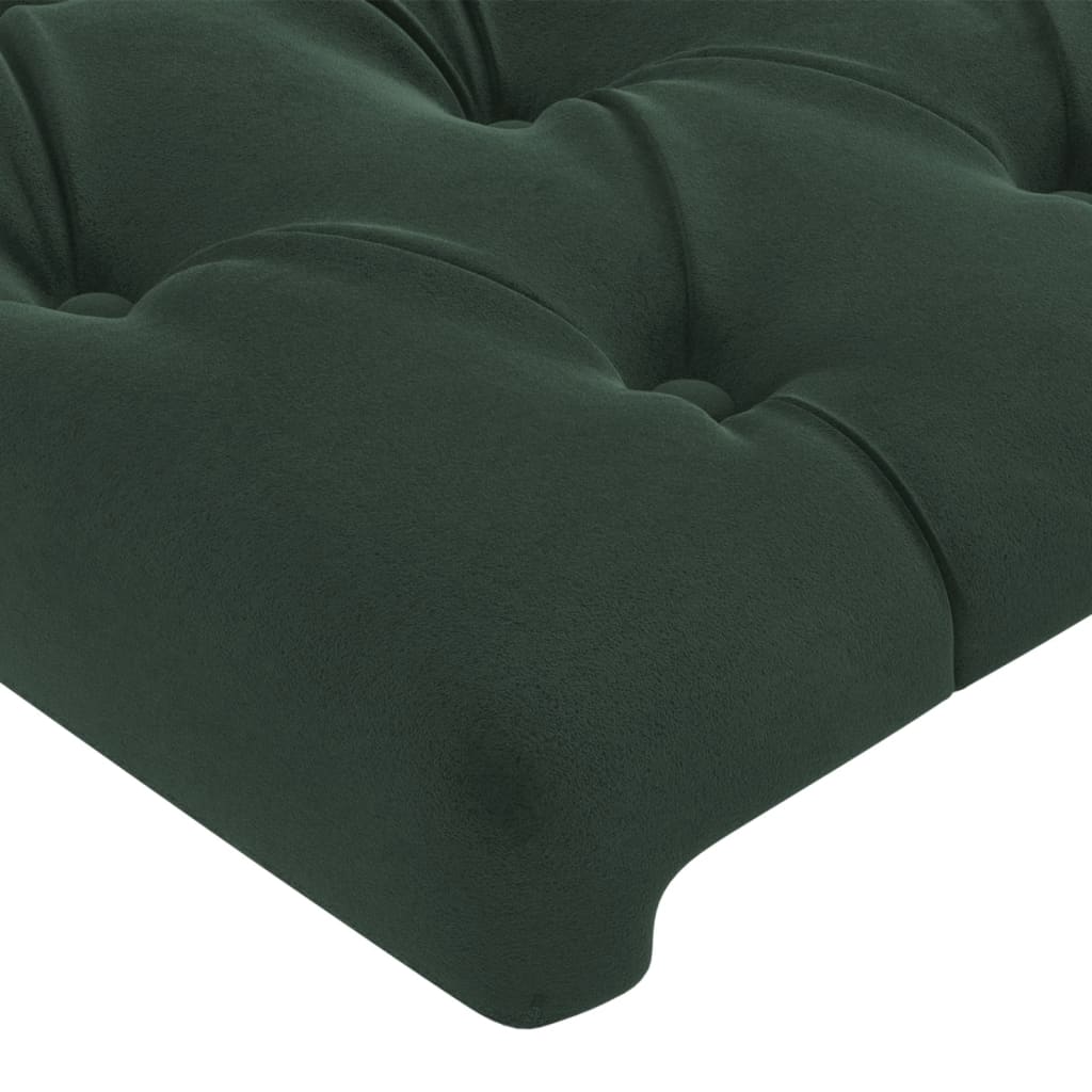 Hoofdbord met randen 147x16x78/88 cm fluweel donkergroen is nu te koop bij PeponiXL, paradijselijk wonen!