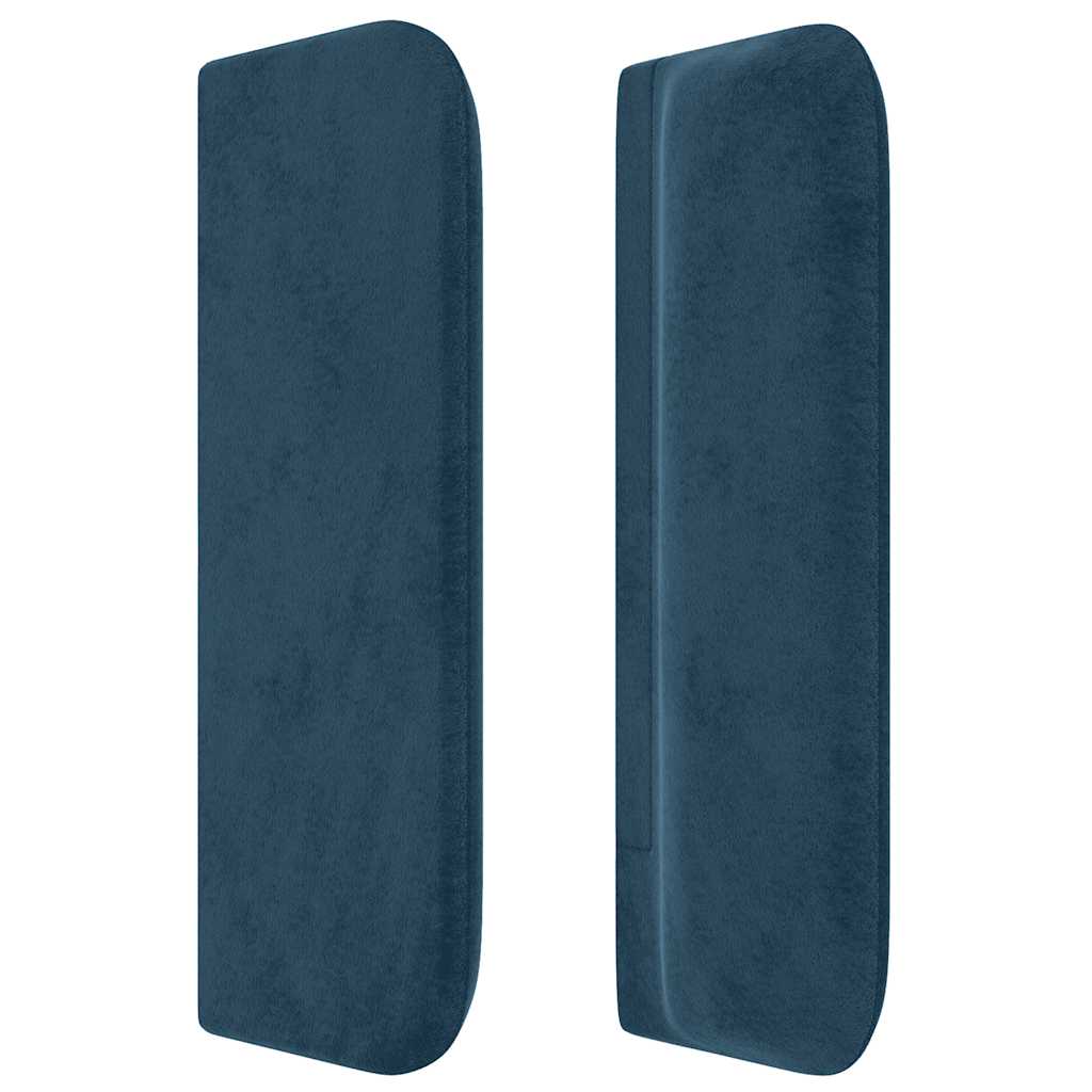 Hoofdbord met randen 183x16x78/88 cm fluweel donkerblauw is nu te koop bij PeponiXL, paradijselijk wonen!