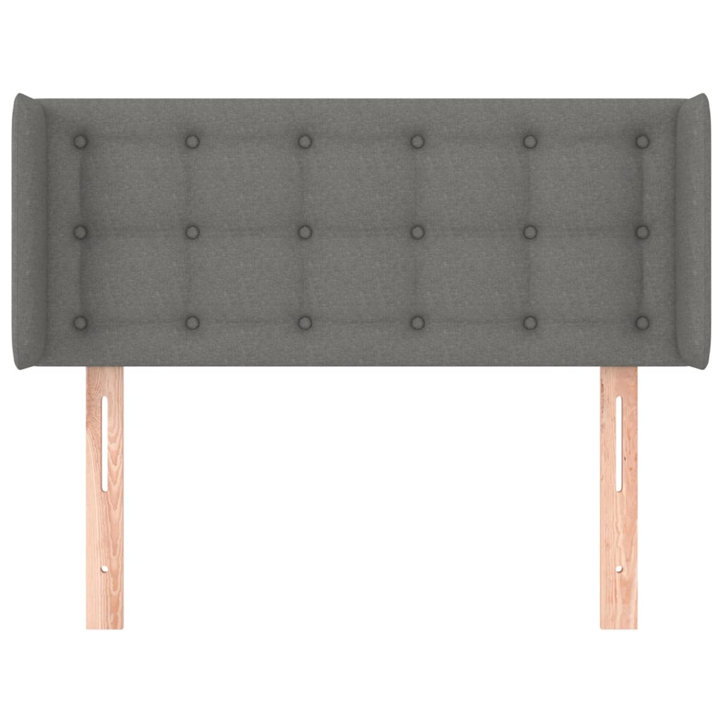 Hoofdbord met randen 83x16x78/88 cm stof donkergrijs is nu te koop bij PeponiXL, paradijselijk wonen!