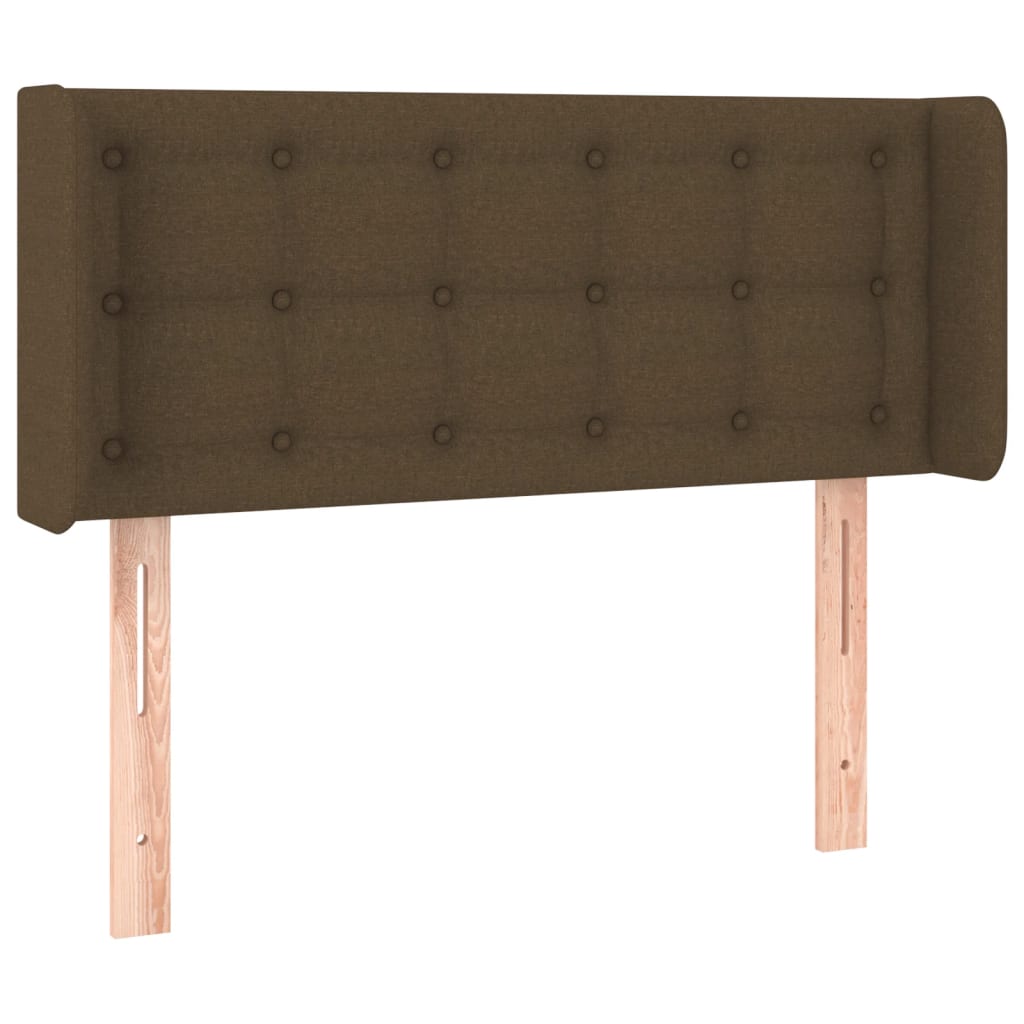 Hoofdbord met randen 93x16x78/88 cm stof donkerbruin is nu te koop bij PeponiXL, paradijselijk wonen!