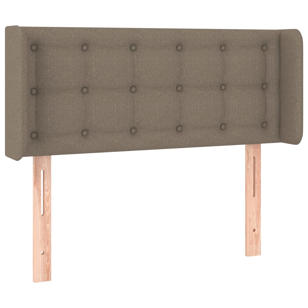 Hoofdbord met randen 93x16x78/88 cm stof taupe is nu te koop bij PeponiXL, paradijselijk wonen!