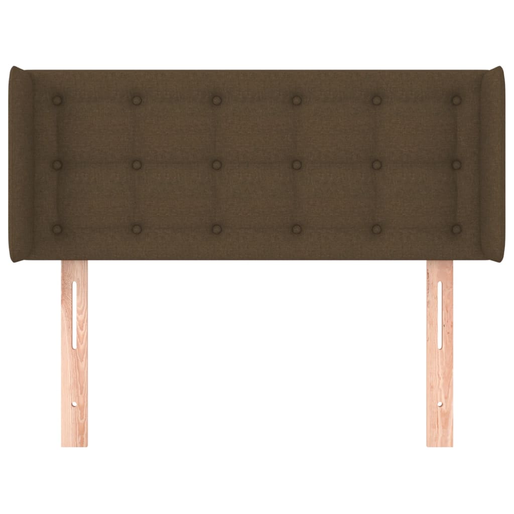 Hoofdbord met randen 103x16x78/88 cm stof donkerbruin is nu te koop bij PeponiXL, paradijselijk wonen!