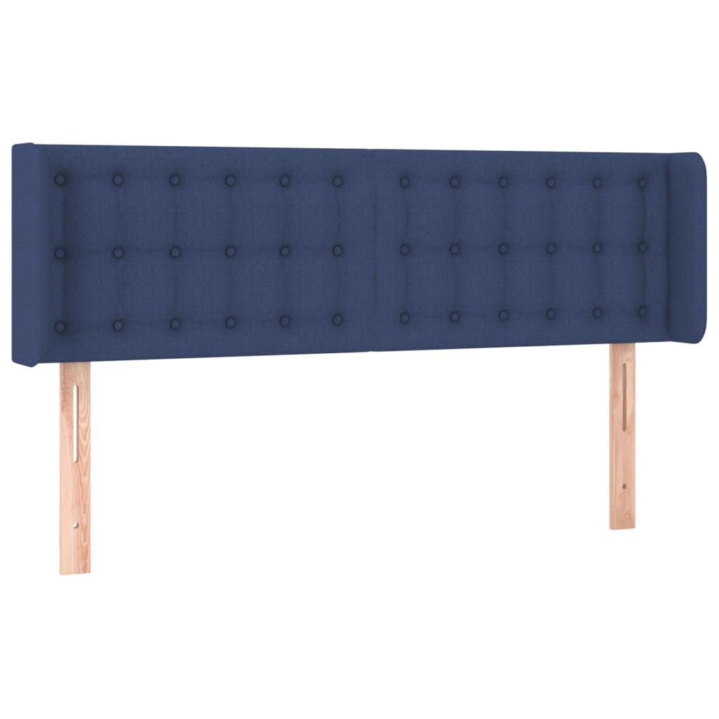 Hoofdbord met randen 147x16x78/88 cm stof blauw is nu te koop bij PeponiXL, paradijselijk wonen!