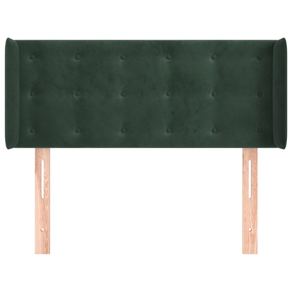 Hoofdbord met randen 83x16x78/88 cm fluweel donkergroen is nu te koop bij PeponiXL, paradijselijk wonen!
