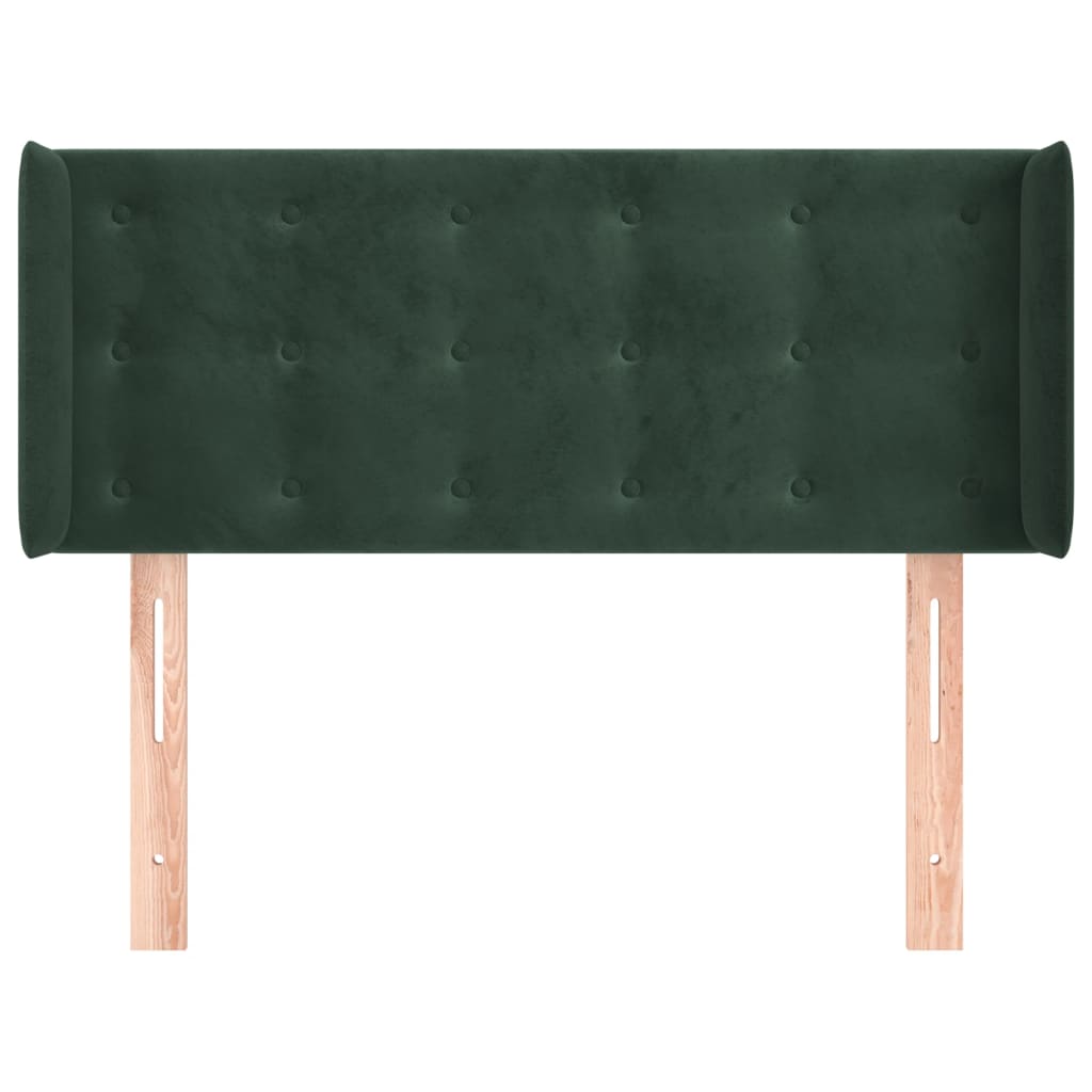 Hoofdbord met randen 103x16x78/88 cm fluweel donkergroen is nu te koop bij PeponiXL, paradijselijk wonen!