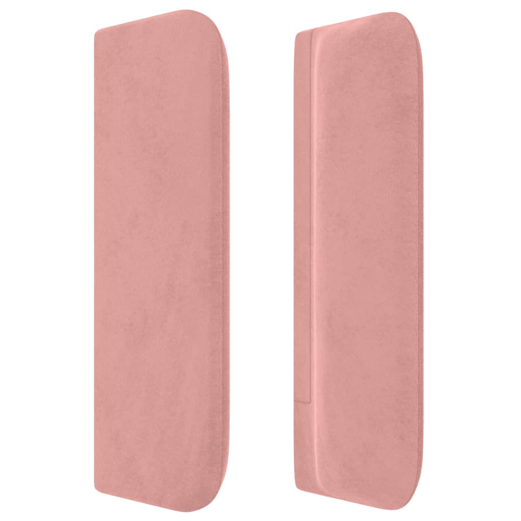 Hoofdbord met randen 103x16x78/88 cm fluweel roze is nu te koop bij PeponiXL, paradijselijk wonen!