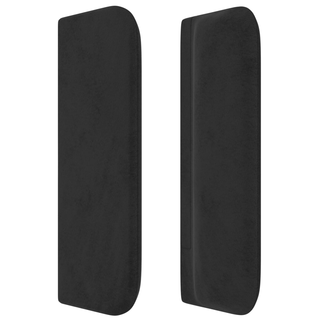 Hoofdbord met randen 183x16x78/88 cm fluweel zwart is nu te koop bij PeponiXL, paradijselijk wonen!