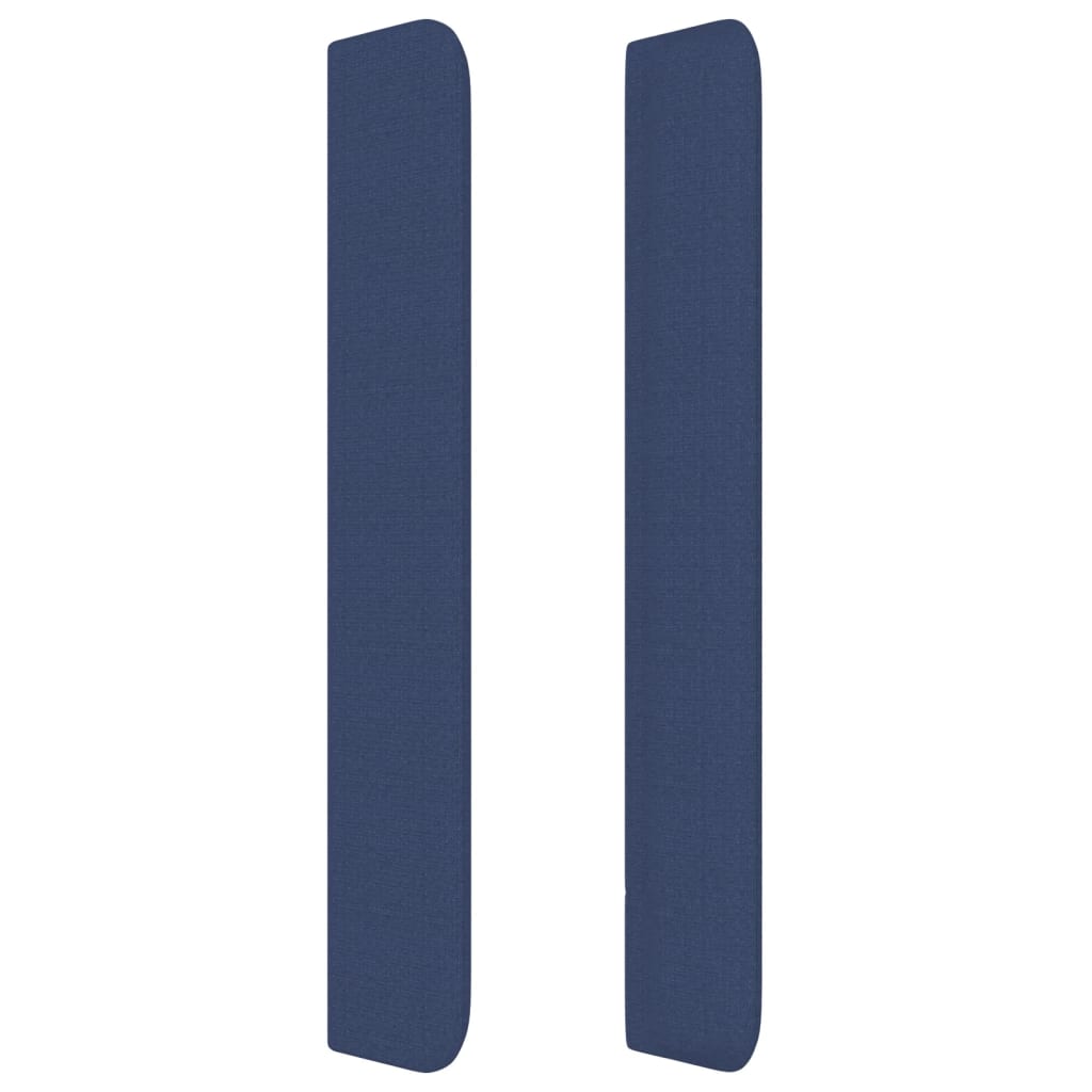 Hoofdbord met randen 183x16x118/128 cm stof blauw is nu te koop bij PeponiXL, paradijselijk wonen!