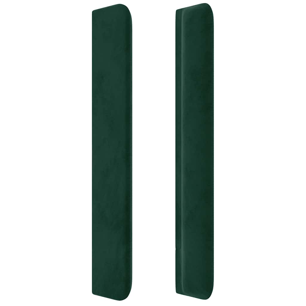 Hoofdbord met randen 103x16x118/128 cm fluweel donkergroen is nu te koop bij PeponiXL, paradijselijk wonen!