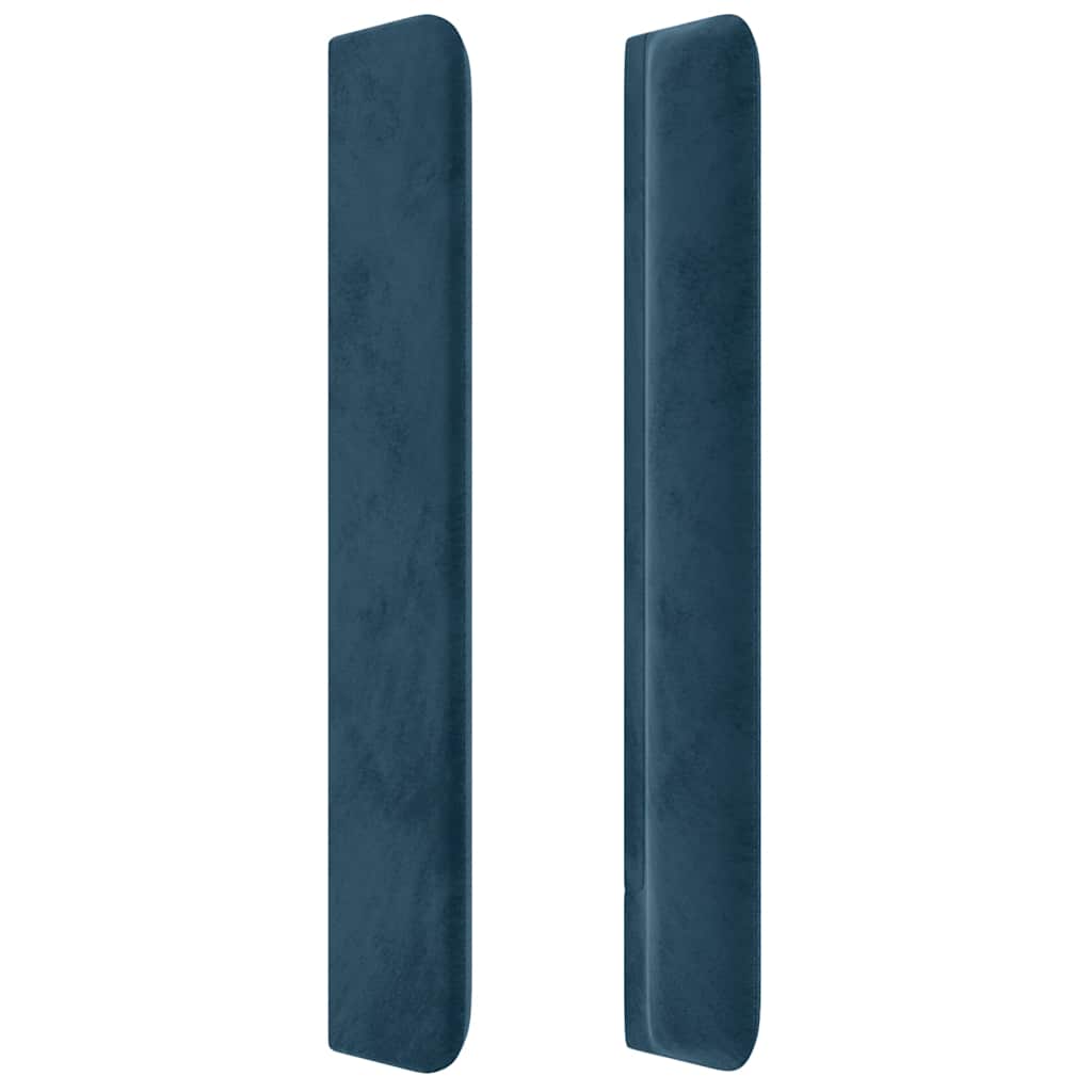 Hoofdbord met randen 103x16x118/128 cm fluweel donkerblauw is nu te koop bij PeponiXL, paradijselijk wonen!