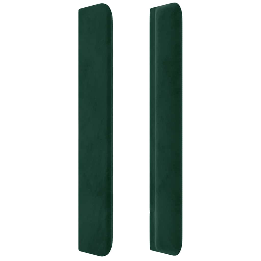 Hoofdbord met randen 183x16x118/128 cm fluweel donkergroen is nu te koop bij PeponiXL, paradijselijk wonen!