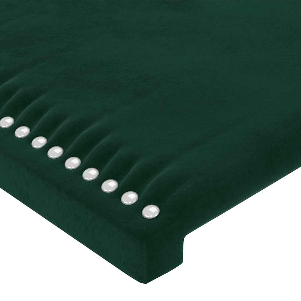 Hoofdbord met randen 183x16x118/128 cm fluweel donkergroen is nu te koop bij PeponiXL, paradijselijk wonen!