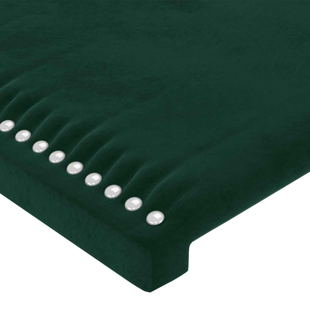 Hoofdbord met randen 203x16x118/128 cm fluweel donkergroen is nu te koop bij PeponiXL, paradijselijk wonen!