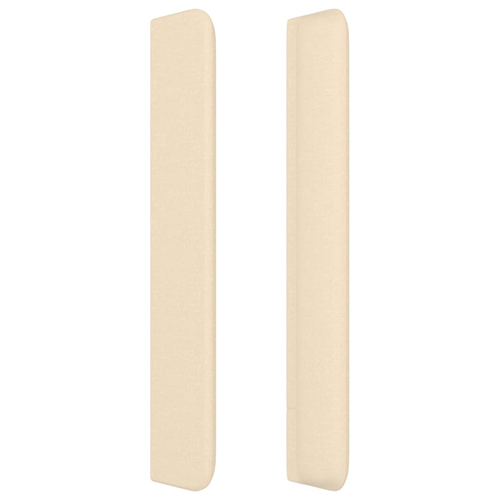 Hoofdbord met randen 163x16x118/128 cm stof crèmekleurig is nu te koop bij PeponiXL, paradijselijk wonen!