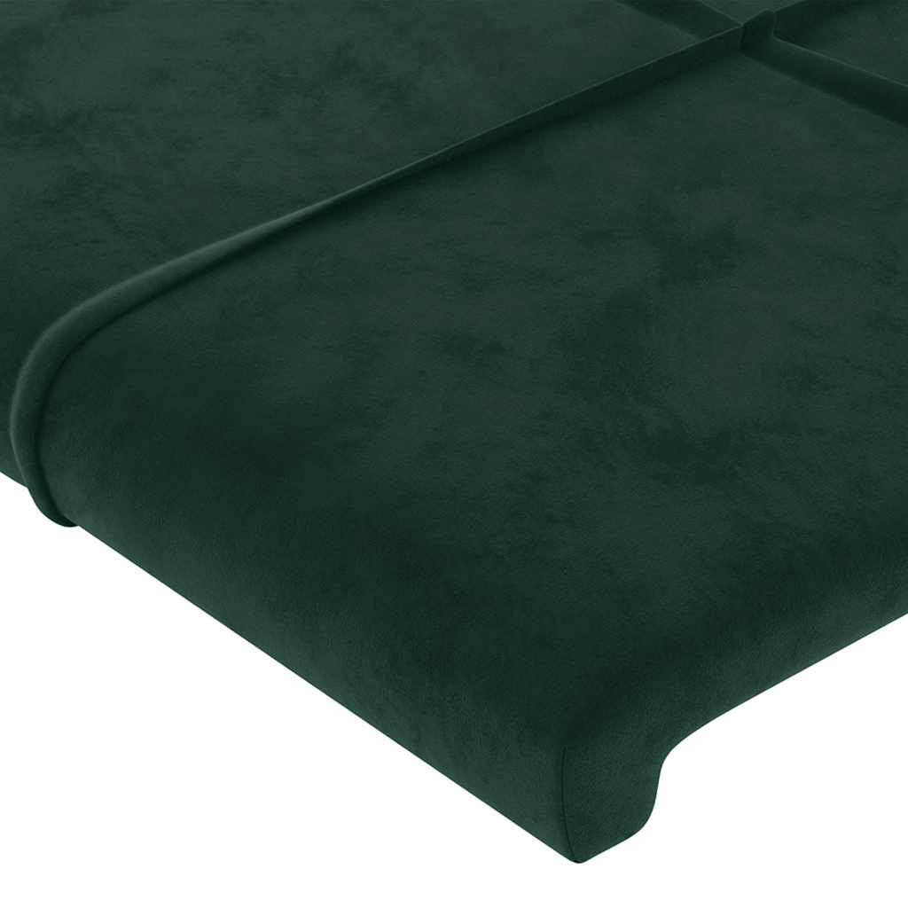 Hoofdbord met randen 83x16x118/128 cm fluweel groen is nu te koop bij PeponiXL, paradijselijk wonen!