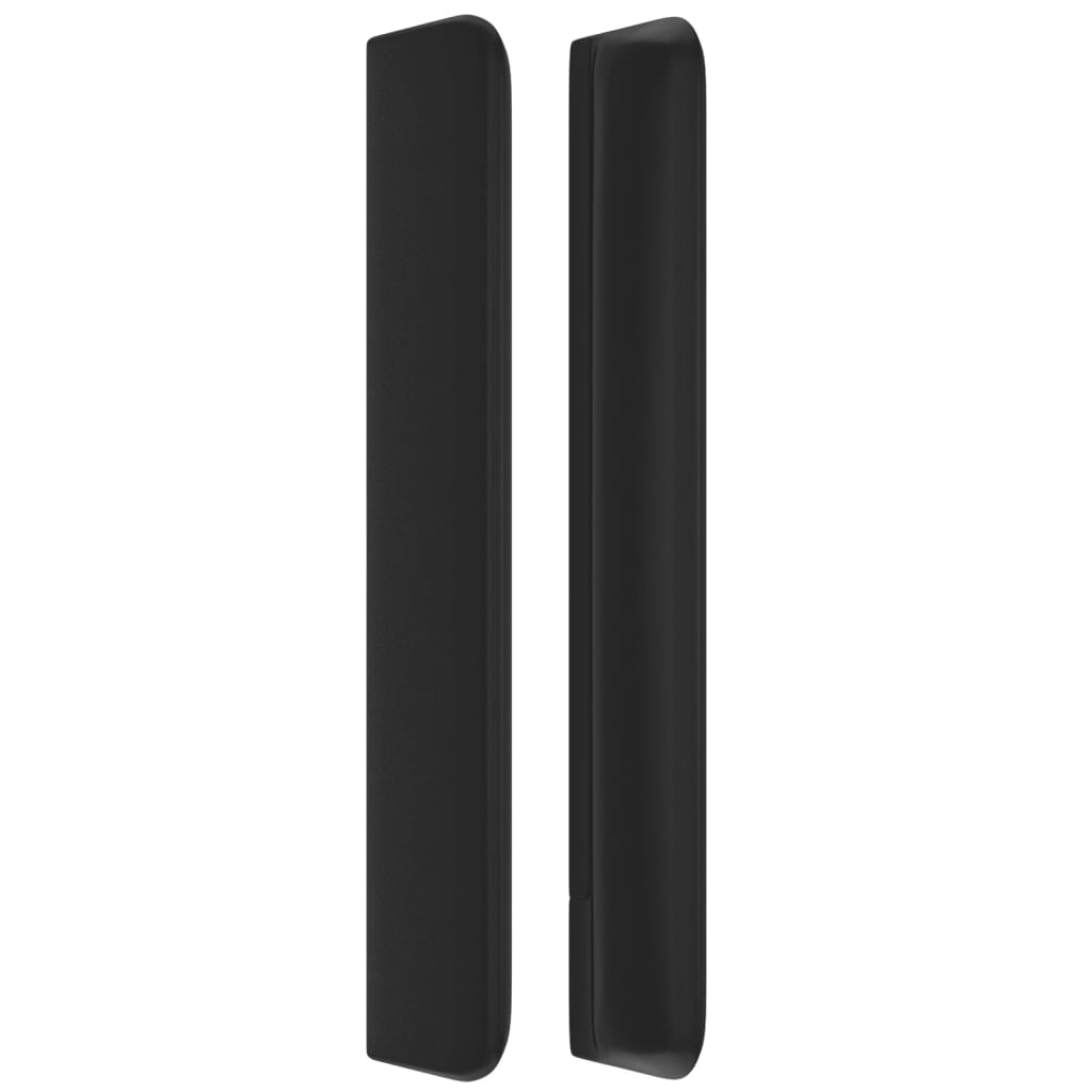 Hoofdbord met randen 147x16x118/128 cm kunstleer zwart is nu te koop bij PeponiXL, paradijselijk wonen!