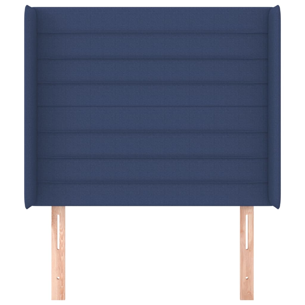 Hoofdbord met randen 103x16x118/128 cm stof blauw is nu te koop bij PeponiXL, paradijselijk wonen!