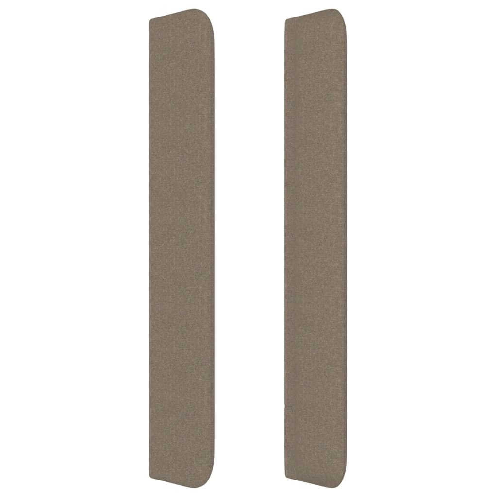 Hoofdbord met randen 183x16x118/128 cm stof taupe is nu te koop bij PeponiXL, paradijselijk wonen!