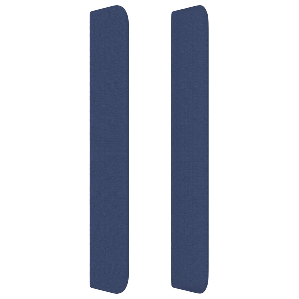 Hoofdbord met randen 203x16x118/128 cm stof blauw is nu te koop bij PeponiXL, paradijselijk wonen!