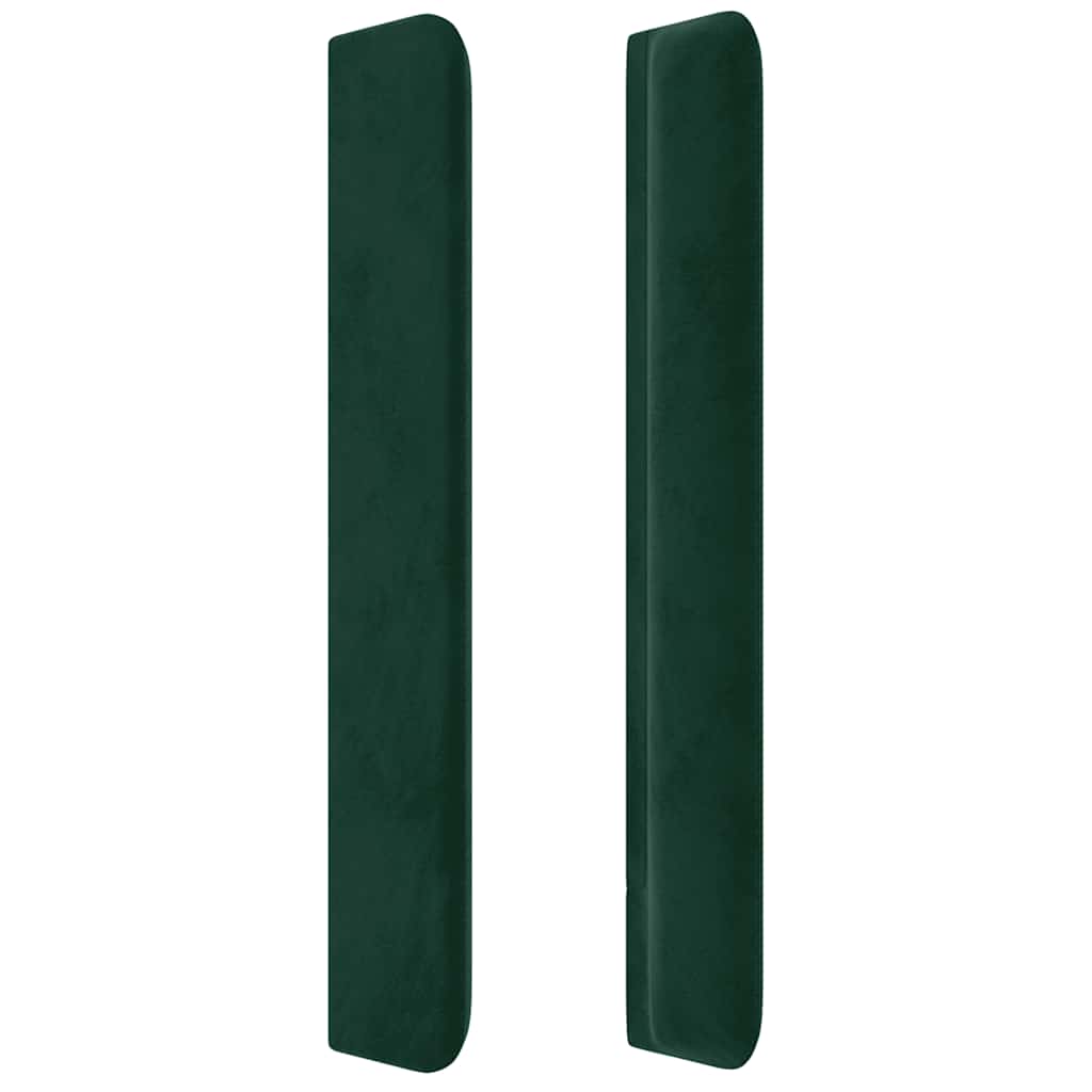 Hoofdbord met randen 83x16x118/128 cm fluweel groen is nu te koop bij PeponiXL, paradijselijk wonen!