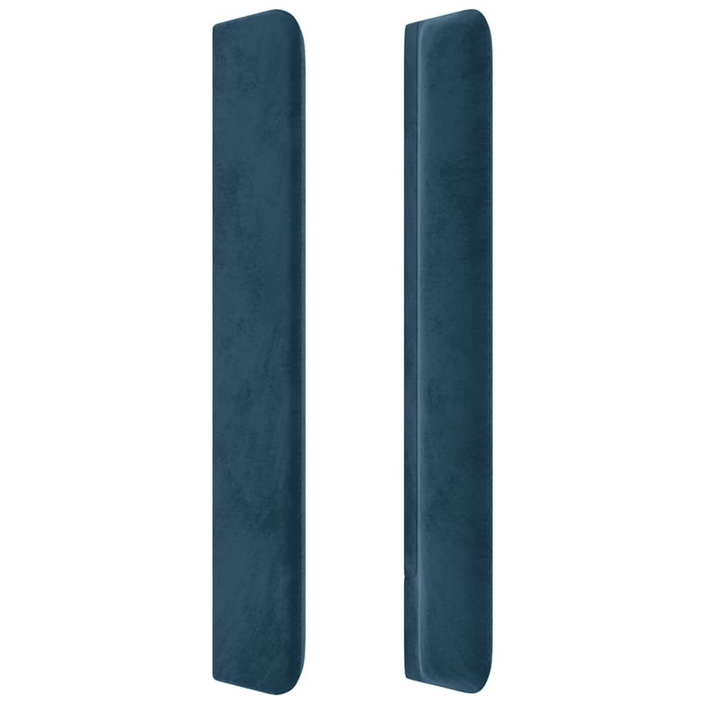 Hoofdbord met randen 83x16x118/128 cm fluweel blauw is nu te koop bij PeponiXL, paradijselijk wonen!