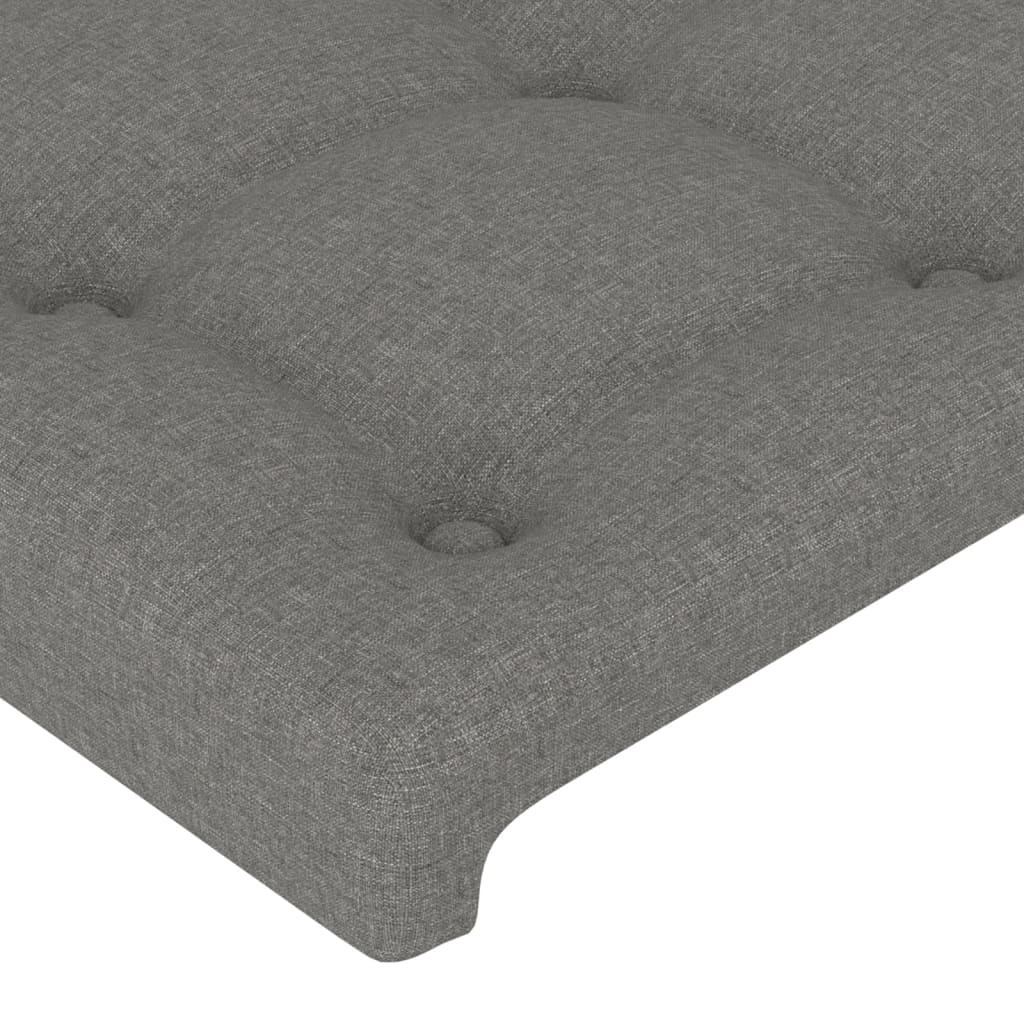 Hoofdbord met randen 93x16x118/128 cm stof donkergrijs is nu te koop bij PeponiXL, paradijselijk wonen!