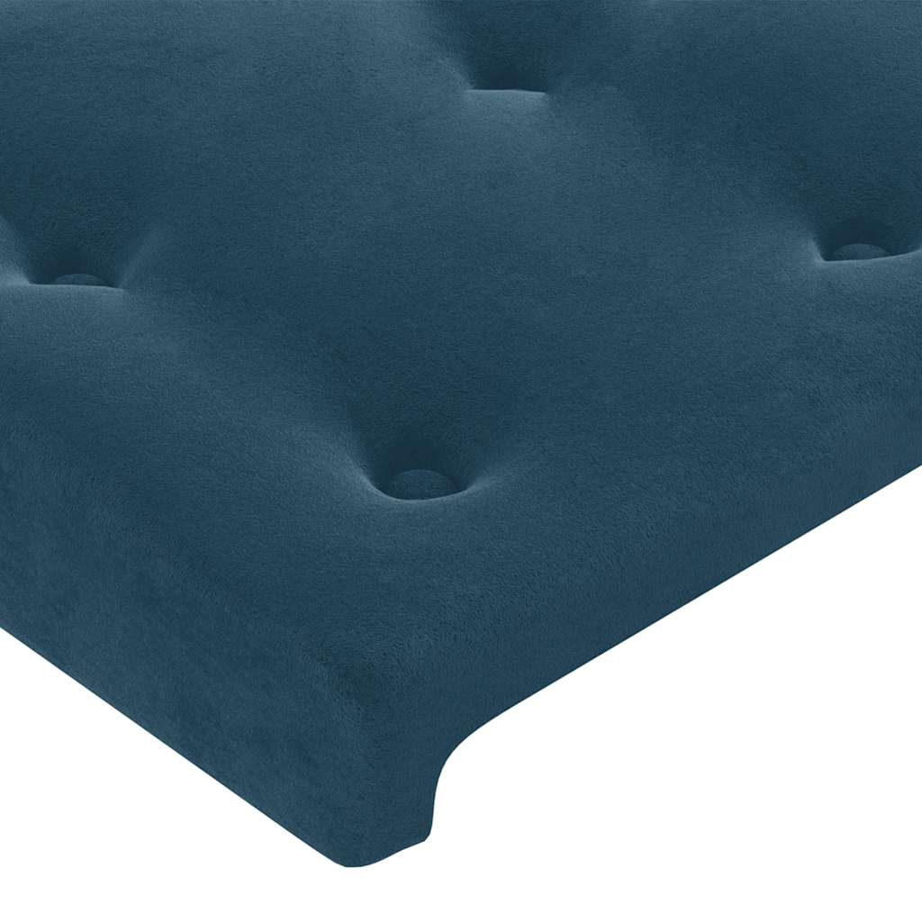 Hoofdbord met randen 103x16x118/128 cm fluweel donkerblauw is nu te koop bij PeponiXL, paradijselijk wonen!
