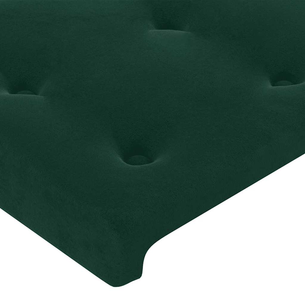 Hoofdbord met randen 183x16x118/128 cm fluweel donkergroen is nu te koop bij PeponiXL, paradijselijk wonen!