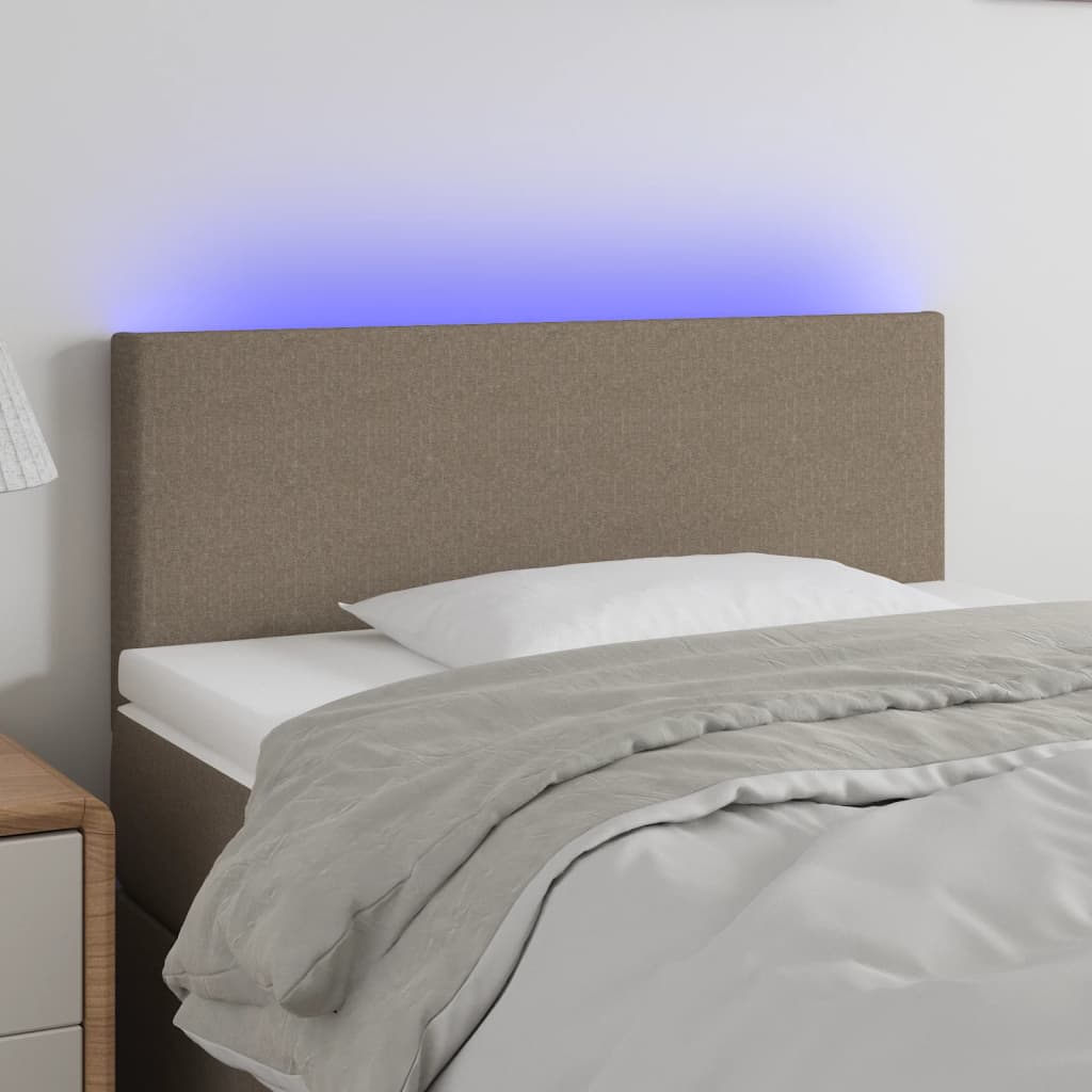 Hoofdbord LED 80x5x78/88 cm stof taupe is nu te koop bij PeponiXL, paradijselijk wonen!