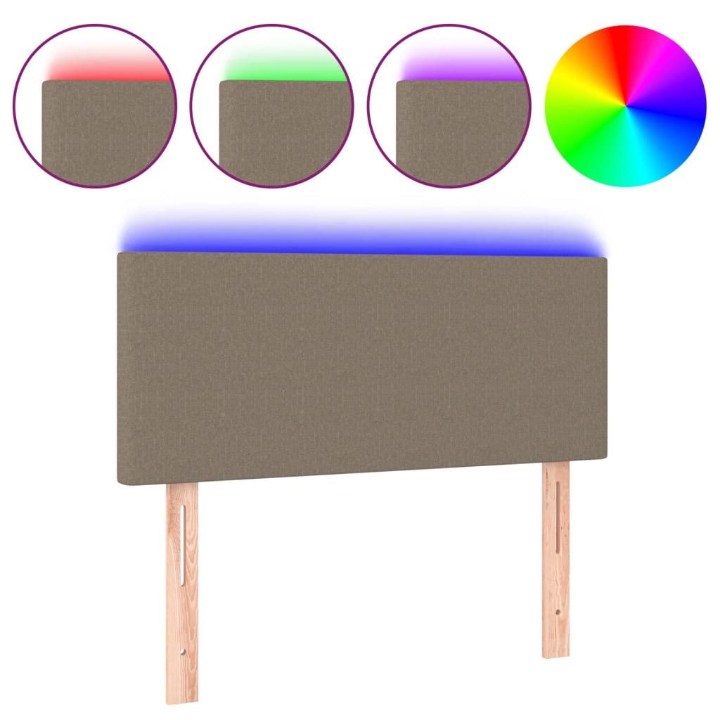 Hoofdbord LED 100x5x78/88 cm stof taupe is nu te koop bij PeponiXL, paradijselijk wonen!