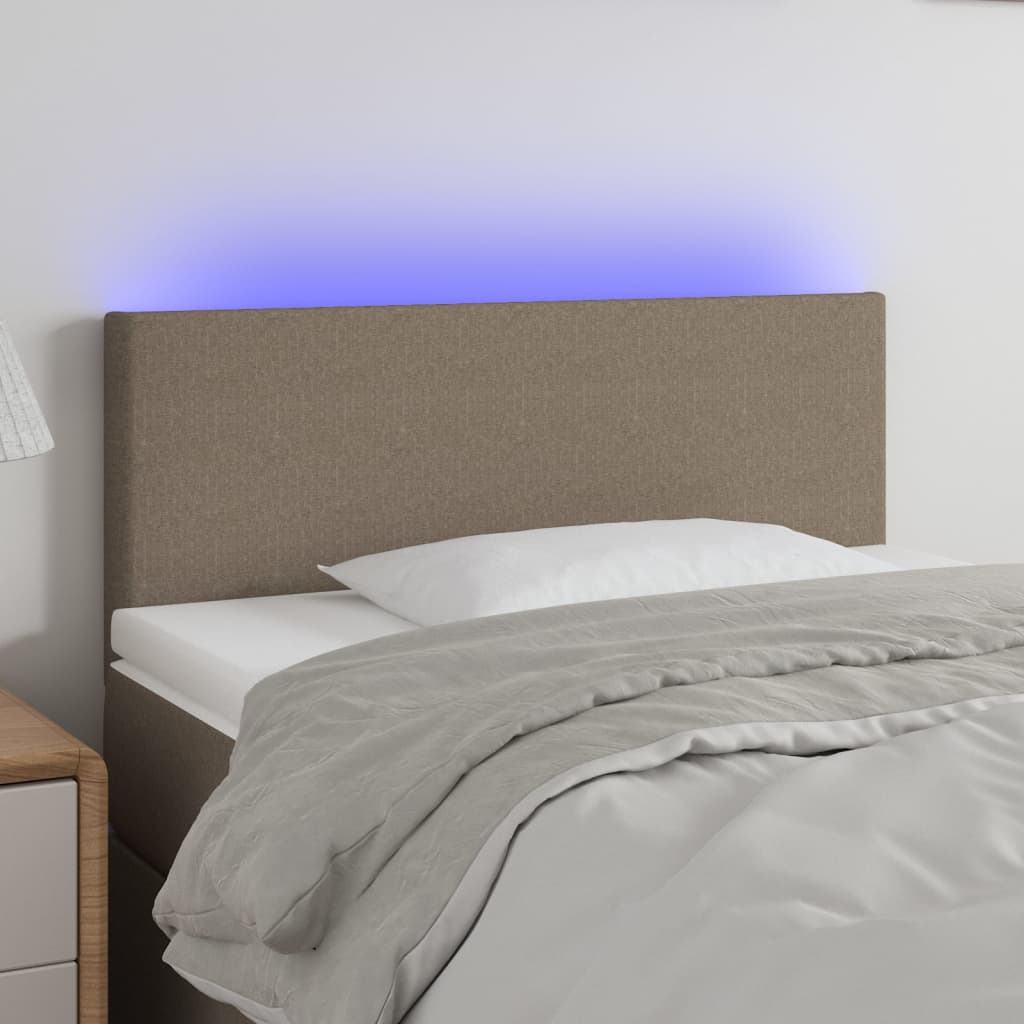 Hoofdbord LED 100x5x78/88 cm stof taupe is nu te koop bij PeponiXL, paradijselijk wonen!