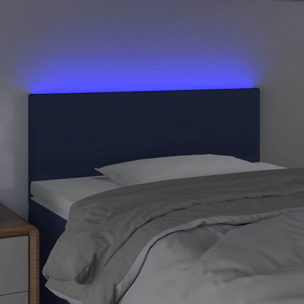 Hoofdbord LED 100x5x78/88 cm stof blauw is nu te koop bij PeponiXL, paradijselijk wonen!