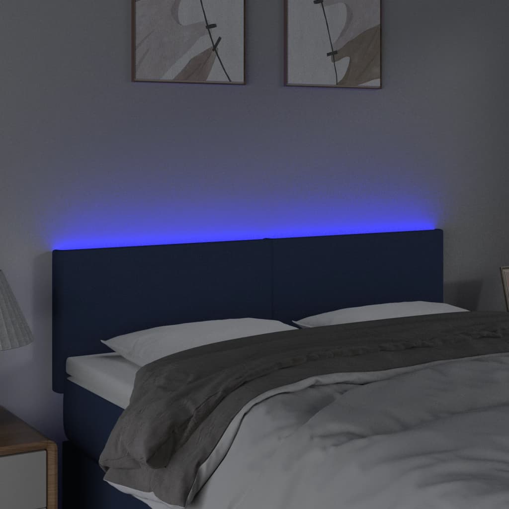 Hoofdbord LED 144x5x78/88 cm stof crèmekleurig is nu te koop bij PeponiXL, paradijselijk wonen!