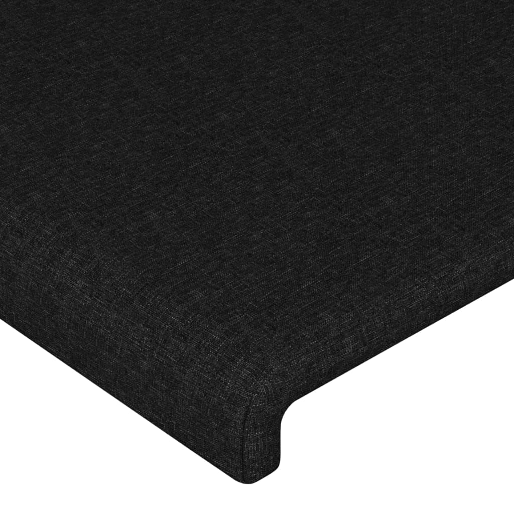 Hoofdbord LED 200x5x78/88 cm stof zwart is nu te koop bij PeponiXL, paradijselijk wonen!