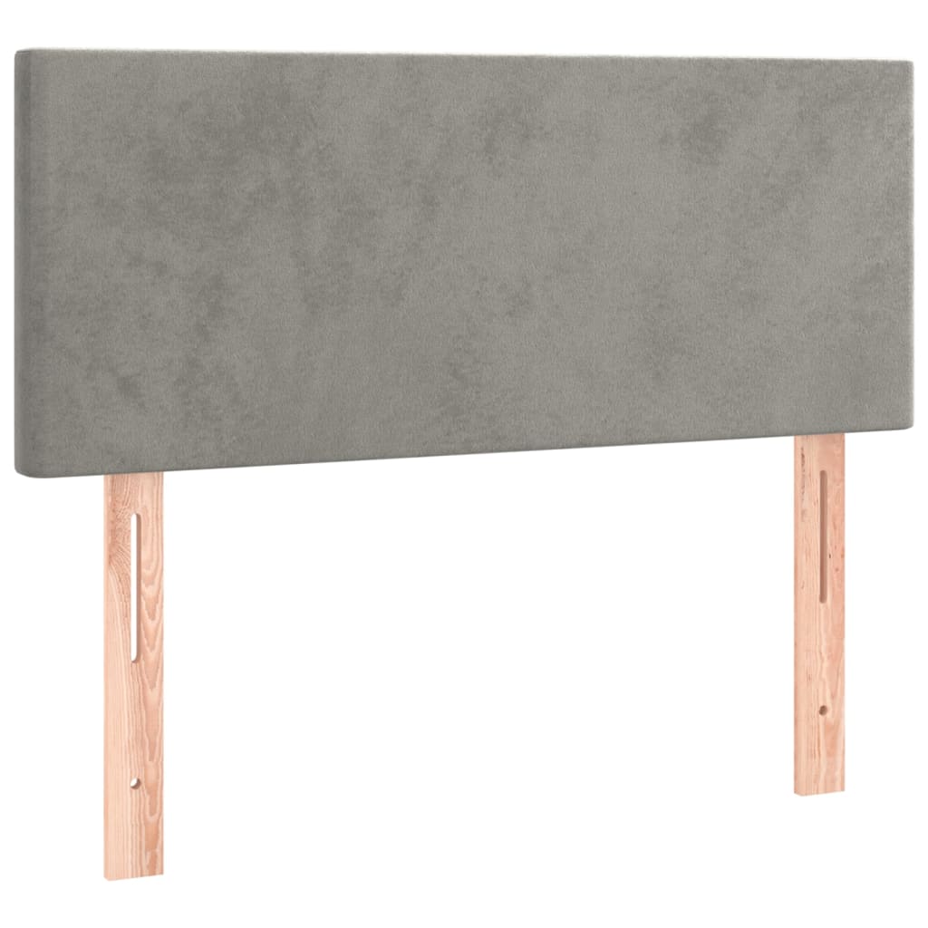 Hoofdbord LED 80x5x78/88 cm fluweel lichtgrijs is nu te koop bij PeponiXL, paradijselijk wonen!