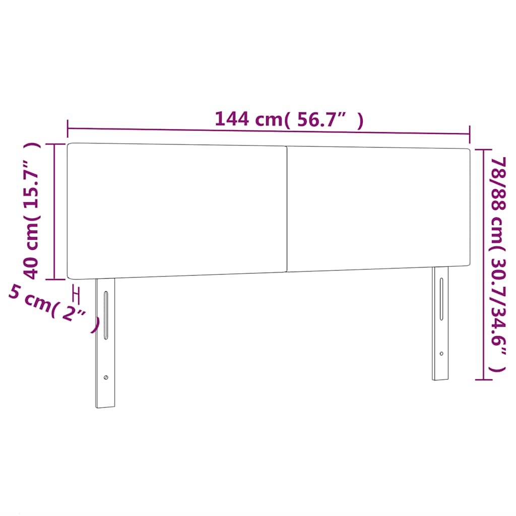 Hoofdbord LED 144x5x78/88 cm fluweel donkergroen is nu te koop bij PeponiXL, paradijselijk wonen!